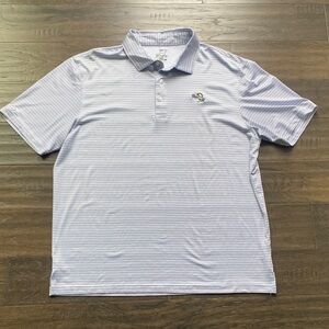 Ahead Golf Polo Mens Sz Large Blue Striped Bay Hill Golf Course
